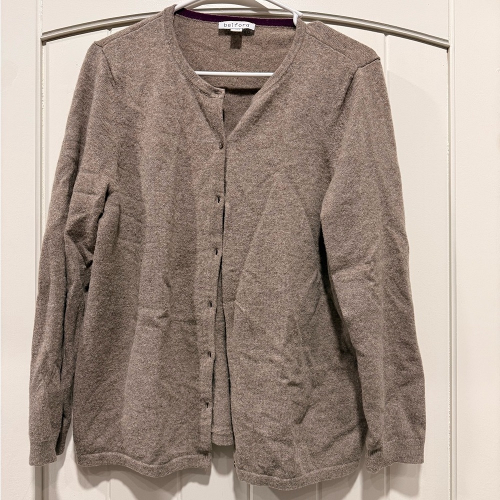 Belford 100% Cashmere Button-Front Cardigan